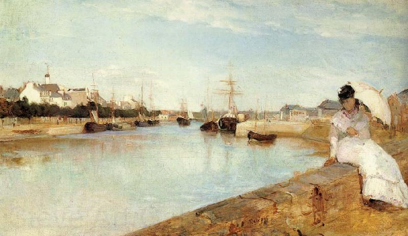 Berthe Morisot The Harbor at Lorient Norge oil painting art